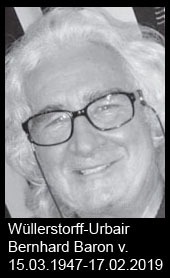 Wüllerstorff-Urbair-Bernhard-Baron-v.-1952-bis-2019