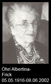 Öhri-Albertina-Frick-1916-bis-2002