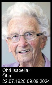 Öhri-Isabella-Öhri-1926-bis-2024